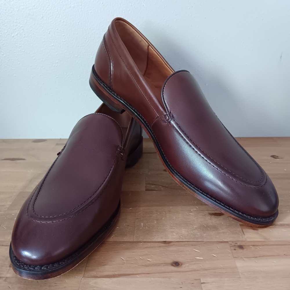 Allen Edmonds Randolph Venetian Loafers Mens 14 D Mahogany NWB Leather Shoe